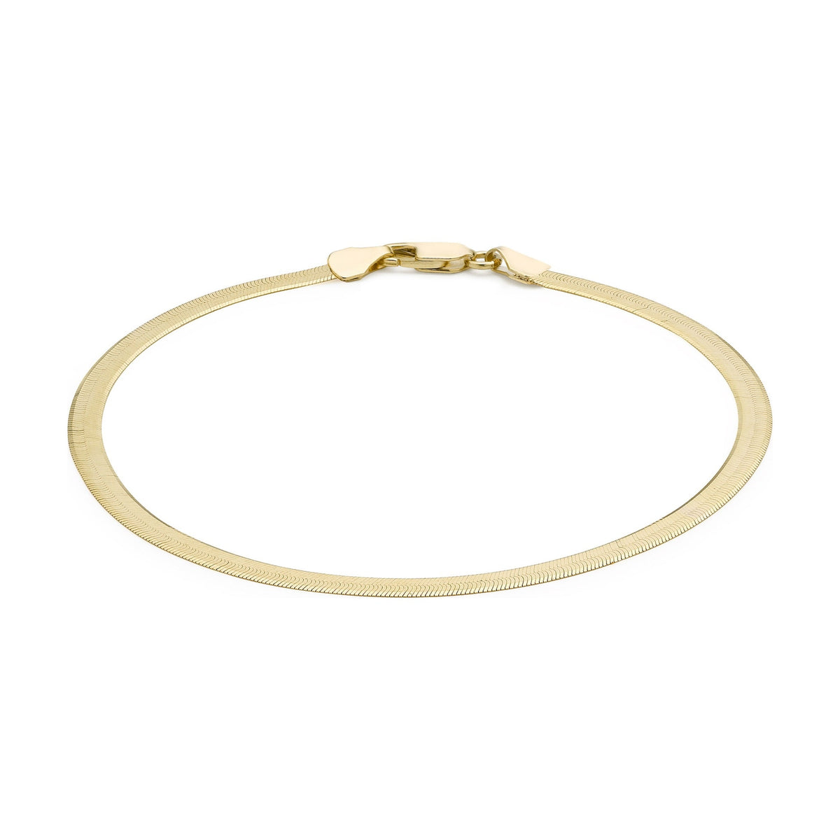 9ct Yellow Gold Herringbone Bracelet — 5mm