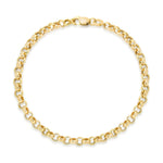 9ct Yellow Gold Hollow Belcher Bracelet — 3mm