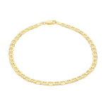 9ct Yellow Gold Hollow Mariner Link Bracelet — 4mm