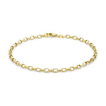 9ct Yellow Gold Hollow Oval Belcher Bracelet — 2.6mm