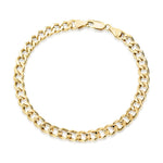 9ct Yellow Gold Hollow Oval Curb Bracelet — 6mm