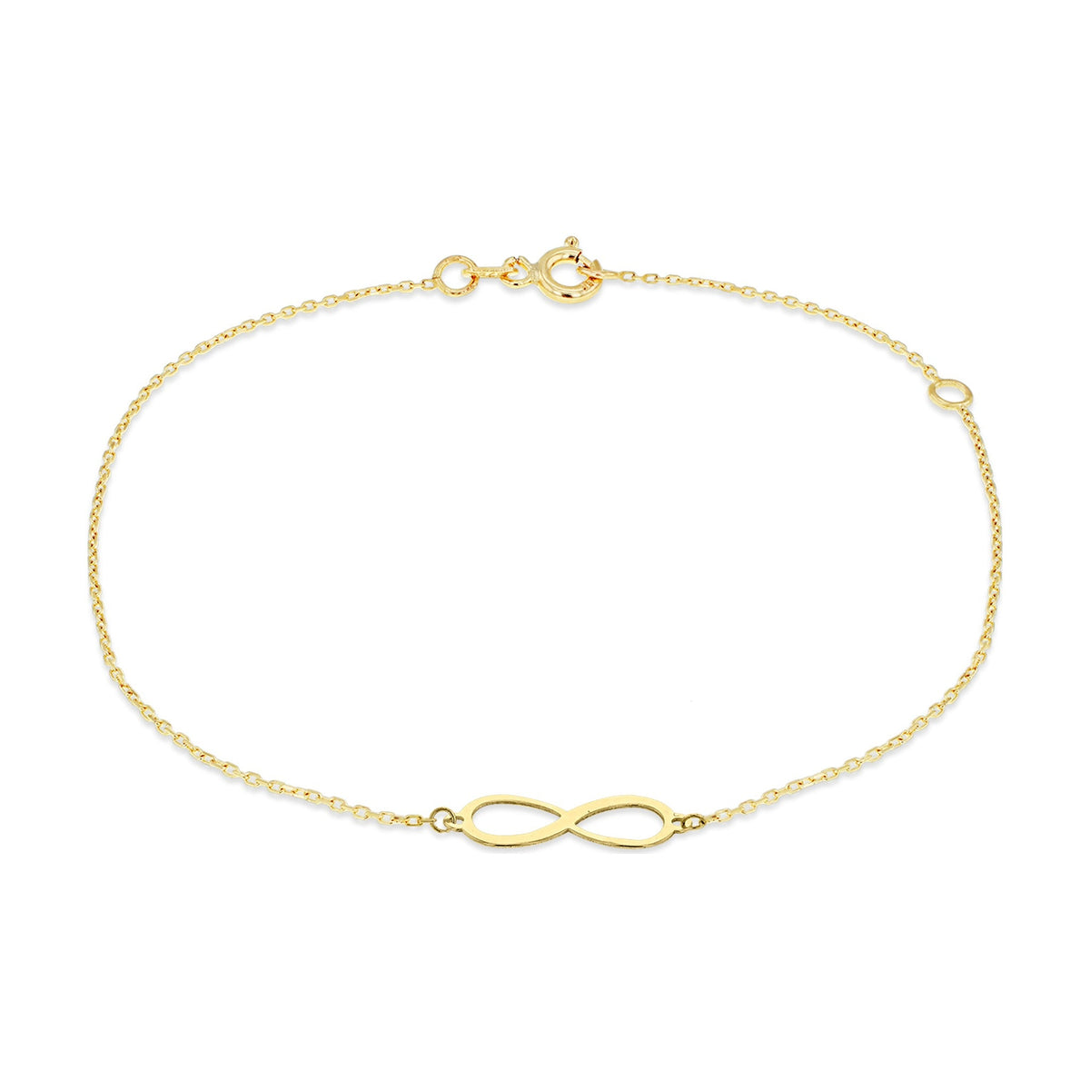 9ct Yellow Gold Infinity Adjustable Bracelet
