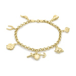 9ct Yellow Gold Lucky Charm Bracelet