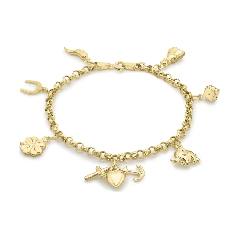 9ct Yellow Gold Lucky Charm Bracelet