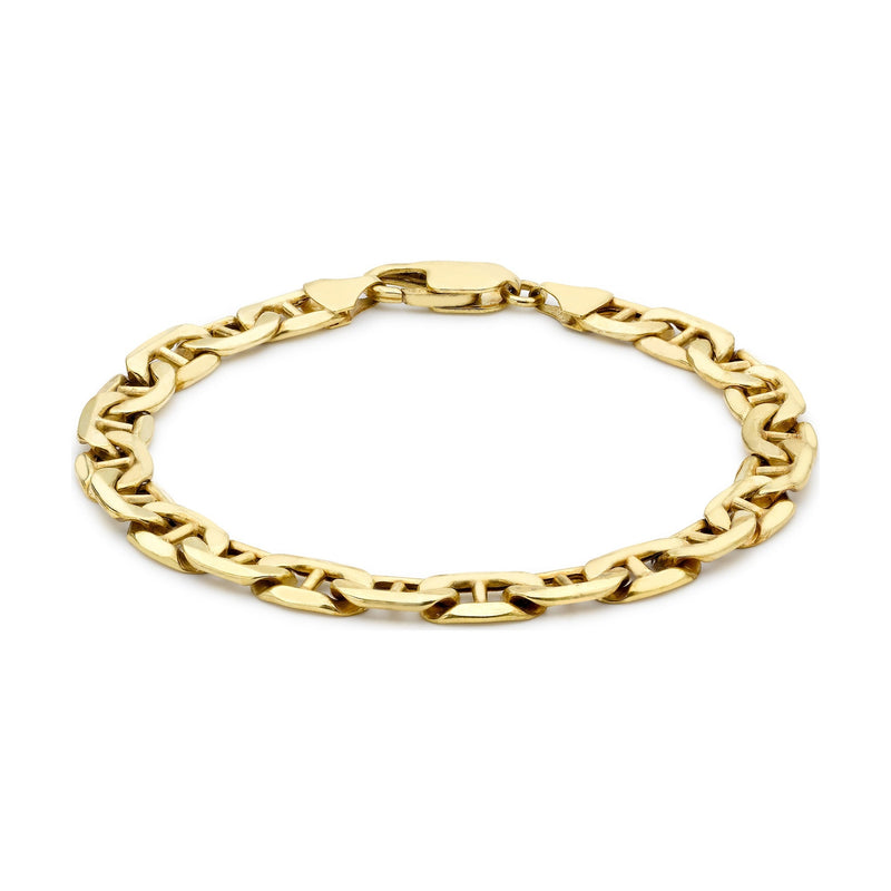 9ct Yellow Gold Mariner Link Bracelet — 7mm