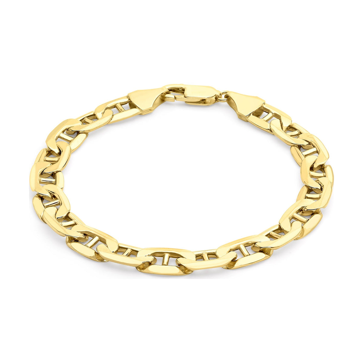9ct Yellow Gold Mariner Link Bracelet — 8.1mm