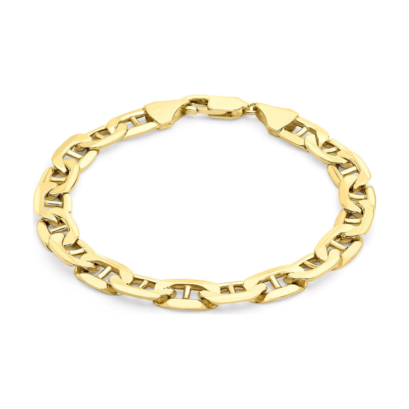 9ct Yellow Gold Mariner Link Bracelet — 8.1mm
