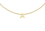 9ct Yellow Gold Mini Initial A Adjustable Bracelet — detail