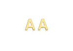 9ct Yellow Gold Mini Initial A Stud Earrings