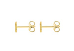 9ct Yellow Gold Mini Initial B Stud Earrings — back