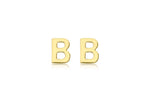 9ct Yellow Gold Mini Initial B Stud Earrings