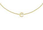 9ct Yellow Gold Mini Initial C Adjustable Bracelet — detail
