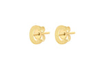 9ct Yellow Gold Mini Initial C Stud Earrings — side