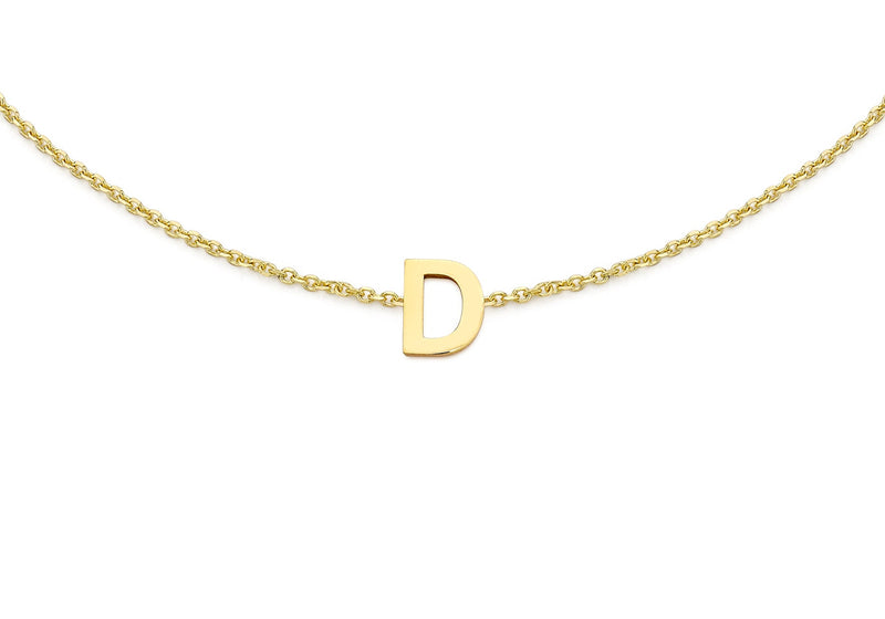 9ct Yellow Gold Mini Initial D Adjustable Bracelet — detail