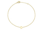 9ct Yellow Gold Mini Initial D Adjustable Bracelet