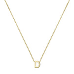 9ct Yellow Gold Mini Initial D Adjustable Necklace — full-length