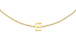 9ct Yellow Gold Mini Initial E Adjustable Bracelet — detail