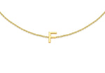 9ct Yellow Gold Mini Initial F Adjustable Bracelet — detail