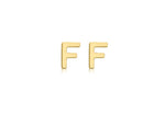9ct Yellow Gold Mini Initial F Stud Earrings