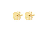 9ct Yellow Gold Mini Initial G Stud Earrings — side