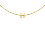 9ct Yellow Gold Mini Initial H Adjustable Bracelet — detail