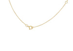 9ct Yellow Gold Mini Initial H Adjustable Necklace — clasp