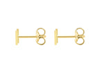 9ct Yellow Gold Mini Initial H Stud Earrings — back