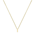 9ct Yellow Gold Mini Initial I Adjustable Necklace — full-length