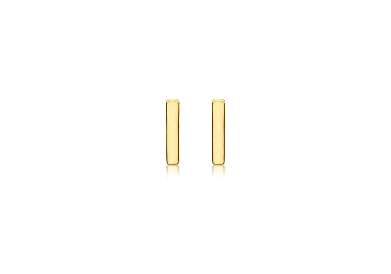9ct Yellow Gold Mini Initial I Stud Earrings