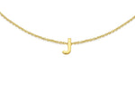 9ct Yellow Gold Mini Initial J Adjustable Bracelet — detail