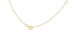 9ct Yellow Gold Mini Initial K Adjustable Necklace — clasp