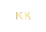 9ct Yellow Gold Mini Initial K Stud Earrings