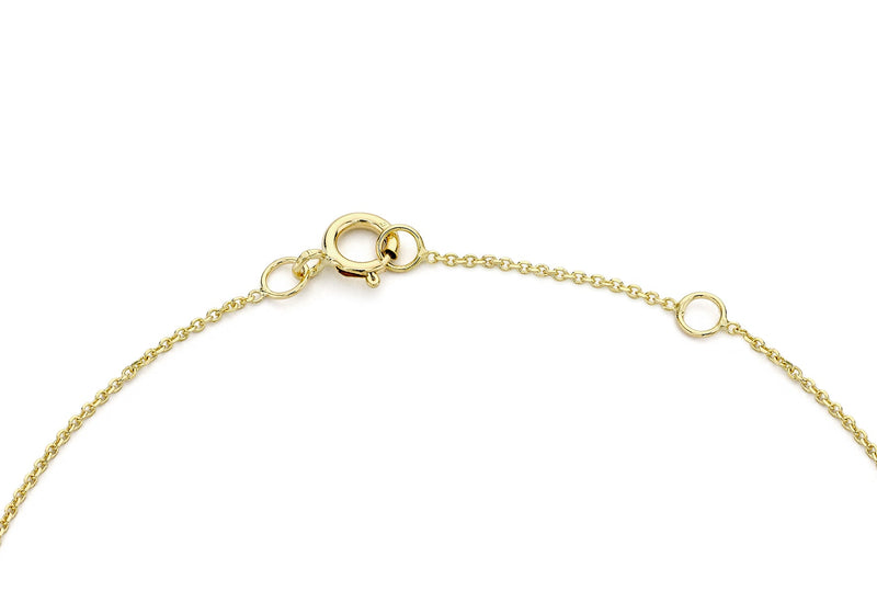 9ct Yellow Gold Mini Initial L Adjustable Bracelet — clasp