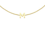 9ct Yellow Gold Mini Initial M Adjustable Bracelet — detail
