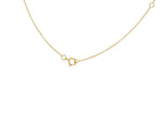 9ct Yellow Gold Mini Initial M Adjustable Necklace — clasp