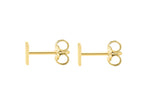 9ct Yellow Gold Mini Initial N Stud Earrings — back