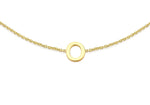 9ct Yellow Gold Mini Initial O Adjustable Bracelet — detail
