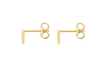 9ct Yellow Gold Mini Initial O Stud Earrings — back