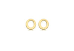 9ct Yellow Gold Mini Initial O Stud Earrings