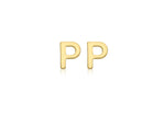 9ct Yellow Gold Mini Initial P Stud Earrings