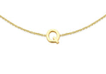 9ct Yellow Gold Mini Initial Q Adjustable Bracelet — detail