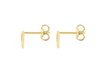9ct Yellow Gold Mini Initial Q Stud Earrings — back