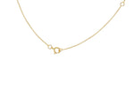 9ct Yellow Gold Mini Initial R Adjustable Necklace — clasp