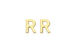 9ct Yellow Gold Mini Initial R Stud Earrings