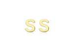 9ct Yellow Gold Mini Initial S Stud Earrings