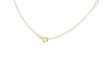 9ct Yellow Gold Mini Initial T Adjustable Necklace — clasp