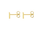 9ct Yellow Gold Mini Initial U Stud Earrings — back