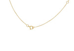 9ct Yellow Gold Mini Initial X Adjustable Necklace — clasp