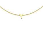 9ct Yellow Gold Mini Initial Y Adjustable Bracelet — detail