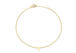 9ct Yellow Gold Mini Initial Y Adjustable Bracelet